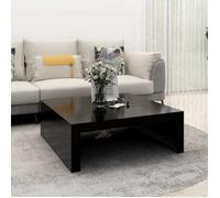 Clarence* Table d'appoint - petite table Basse noir 100x100x35 cm Bois d'ingénierie &Europ1670856