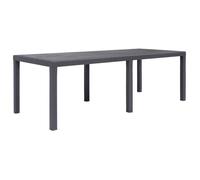 Clarence* Table de jardin 4 personnes - Table repas de jardin Marron 220x90x72 cm Plastique Aspect de rotin &Europ1906720