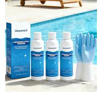 Clarifiant pour Eau de Piscine, Purificateur Hozonex Prolonge Les intervalles de vidange, Élimine en Douceur la turbidité et Les Particules de saleté Adapté aux piscines Hors-Sol et de Jardin (3PCS)