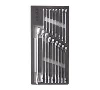 CLAS Equipements Insert 17 clés mixtes 12 pans 6-24mm CrV DIN ISO 3113 - OS 4100