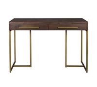 CLASS - Console en bois et laiton L120 Marron foncé