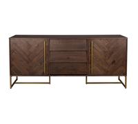 CLASS HIGH - Buffet en bois et laiton Marron foncé