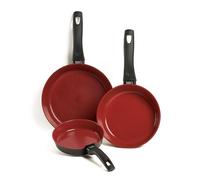 CLASSE ITALY, Set de poêles antiadhésives 3 pièces sans PFAS, Revêtement antiadhésif à 5 couches sans PTFE, PFOA, 100% sûr, Ligne TUSCANY, pour induction et flamme