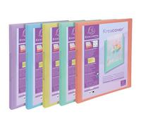 Classeur 2 anneaux 15mm polypropylène Kreacover Pastel - A4 - Couleurs assorties