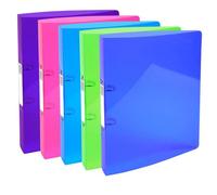 Classeur 2 anneaux 30mm IDERAMA PP polypropylène 7/10e - A4 maxi - Couleurs assorties
