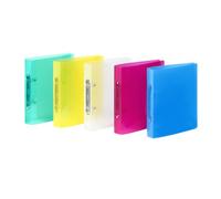 Classeur 2 anneaux plastifié Propyglass Viquel 17 x 22 - Dos 3.5 cm couleurs assorties vives