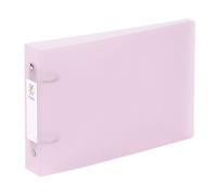 Classeur 2 anneaux plastifié Propysoft Viquel A5 Dos de 3.5 cm rose transparent