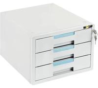 Classeur 3 tiroirs gris JAUNE
