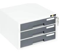 Classeur 3 tiroirs gris YELLOW ONE