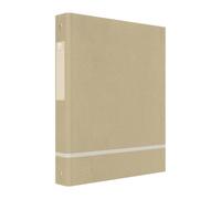 Classeur 4 anneaux cartonné OXFORD Touareg A4 - Dos 4 cm beige