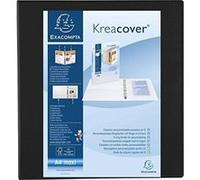 Classeur 4 anneaux en d 60mm remborde 3 pochettes exterieures krea cover - a4 maxi exacompta 51845ne G