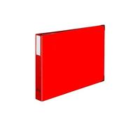 Classeur 4 anneaux en D format A3 à l'italienne en balacron rouge - Rouge - Arianex