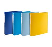 Classeur 4 anneaux plastifié Bee Blue Exacompta - couleurs assorties