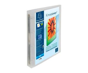 Classeur 4 anneaux plastifié Exacompta KREACOVER® Chromaline personnalisable A4+ Maxi - Dos 4 cm - Incolore
