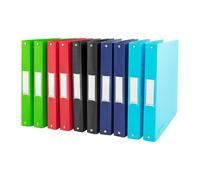 Classeur 4 anneaux plastifié Rapesco A4 - Dos 3,5 cm couleurs assorties