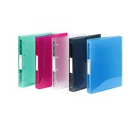 Classeur 4 anneaux plastifié Viquel Propyglass Viquel A4Maxi - Dos 4 cm - couleurs translucides assorties
