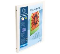 Classeur 4 anneaux plastique Exacompta personnalisable A4 dos 2 cm blanc