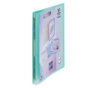Classeur 4 anneaux plastique Viquel A4 personnalisable dos 2,5 cm vert translucide