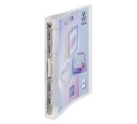 Classeur 4 anneaux plastique Viquel A4 personnalisable dos 3,5 cm incolore