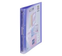 Classeur 4 anneaux plastique Viquel A4 personnalisable dos 3,5 cm mauve translucide