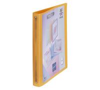 Classeur 4 anneaux plastique Viquel A4 personnalisable dos 3,5 cm orange translucide