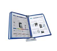 classeur, 5 panneaux, capacité de 10 feuilles A4, guide d'utilisation for fixation murale en atelier(Blue)