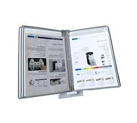 classeur, 5 panneaux, capacité de 10 feuilles A4, guide d'utilisation for fixation murale en atelier(Grey)