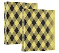 Classeur à 3 anneaux avec motif argyle, idéal pour les présentations