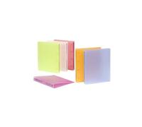 Classeur 4 anneaux plastique Viquel A4 dos 3,5 cm couleurs pastel translucides assorties