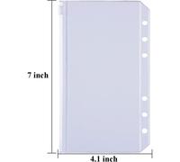 Classeur À 6 Trous A5/A6 Avec Fermeture Éclair Et 12 Pochettes De Reliure - Organiseur Portable En Pvc Durable, Transparent Et Étanche