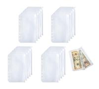 Classeur à 6 trous, pochettes à fermeture éclair, enveloppes d ' argent pour planificateur, carnet de notes, insertion de Page, porte-monnaie, 20 pièces