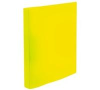 Classeur à anneaux, A4, 2 anneaux, jaune fluo
