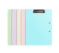 Classeur à anneaux A4 Lot de 5 porte-blocs pliables en polypropylène robuste à double clip, classeur documents, fournitures bureau Organisateur de dossiers de fichiers