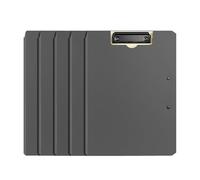 Classeur à anneaux A4 Lot de 5 porte-blocs pliables en polypropylène robuste à double clip, classeur documents, fournitures bureau Organisateur de dossiers de fichiers