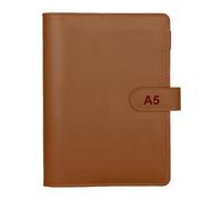 Classeur à Anneaux A5 en Cuir - Couverture Rechargeable à 6 Anneaux pour Papier de Remplissage A5 - Classeur Budget Planner pour L'école, la Maison, le Bureau (Papier Intérieur non Inclus) Marron