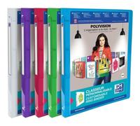 Classeur à anneaux de présentation ELBA POLYVISION, 20 mm, assorti en PP, DIN A4, mécanisme de fermeture éclair à 4 anneaux, largeur du dos : 20 mm, - 12 pièces (959034-20)