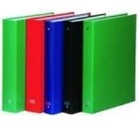 Classeur à anneaux ELBA balacron, DIN A4, mécanisme de fermeture éclair à 4 anneaux assortis dans les couleurs : bleu, vert, bleu clair, rouge, noir,