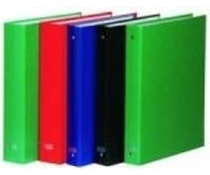 Classeur à anneaux ELBA balacron, DIN A4, mécanisme de fermeture éclair à 4 anneaux assortis dans les couleurs : bleu, vert, bleu clair, rouge, noir,