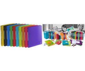 Classeur à anneaux ELBA "ELBA School Life", dans différentes couleurs DIN A4, 4 anneaux, PP largeur du dos : 20 mm, en plastique solide 30 pièces (400015030)