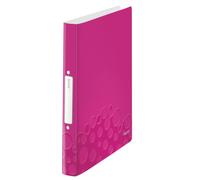 Classeur à anneaux Leitz WOW 25mm 2 anneaux ronds capacité 190 feuilles A4 80g/m² en polypropylène bicolore