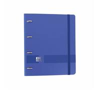 Classeur à anneaux - Oxford - A4 - Polyfoam - Élastique - Bleu