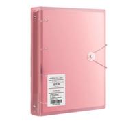 Classeur à anneaux Pasisuu A4, porte-documents pour bureau et école | Dossier en PP durable avec fermeture élastique, grande capacité pour l'école et le bureau Rose