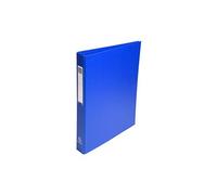 Classeur rembordé polypropylène 4 anneaux ronds de 25mm sur 3eme de couverture - Bleu
