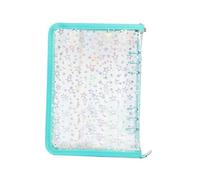 Classeur à anneaux transparent, organiseur rechargeable pour rangement de cartes, avec fermeture éclair dans les poches, pour étudiants, bureau scolaire et gestionnaire de projets, 25 x 18 x 3