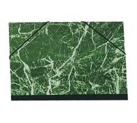 Carton à dessin exacompta papier marbré vernis raisin dos toilé renforcé fermeture élastique 52x67cm vert