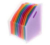 Classeur à Dossiers Papier Accordéon Blanc PP Grosse Capacité | Format Vertical à Ouverture Oblique, Compartiments Multicouches, Design Extensible et Rétractable