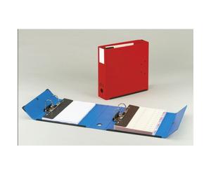 Classeur à levier cartonné double mécanisme Arianex A4 maxi - Dos 9 cm couleur rouge