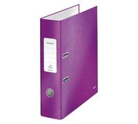 Classeur à levier cartonné Leitz Wow A4 dos 8 cm violet