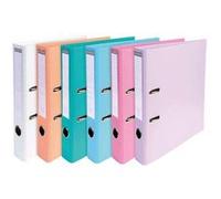 Classeur à levier Exacompta format A4 maxi (interieur/exterieur) - Dos 50 mm - Couleurs pastel assorties - Carton de 10 G