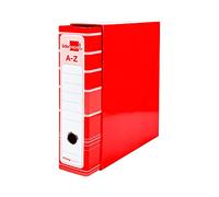 Classeur à levier leiderpapel a4 filing system doublé sans ruban 80mm rouge avec boîte et compresseur métallique